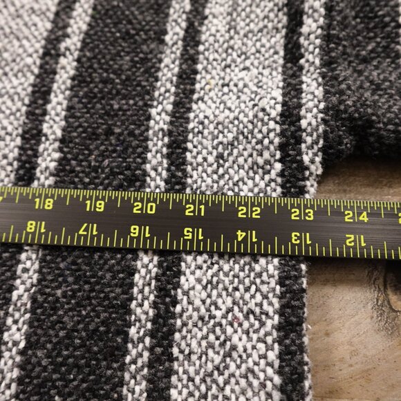 Artesanias Mickey Mexican Baja Hoodie drug rug men's large white black - Picture 2 of 7